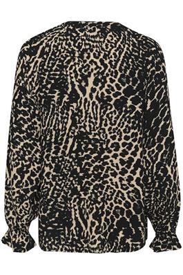 Ando Andrea LS blouse leopard