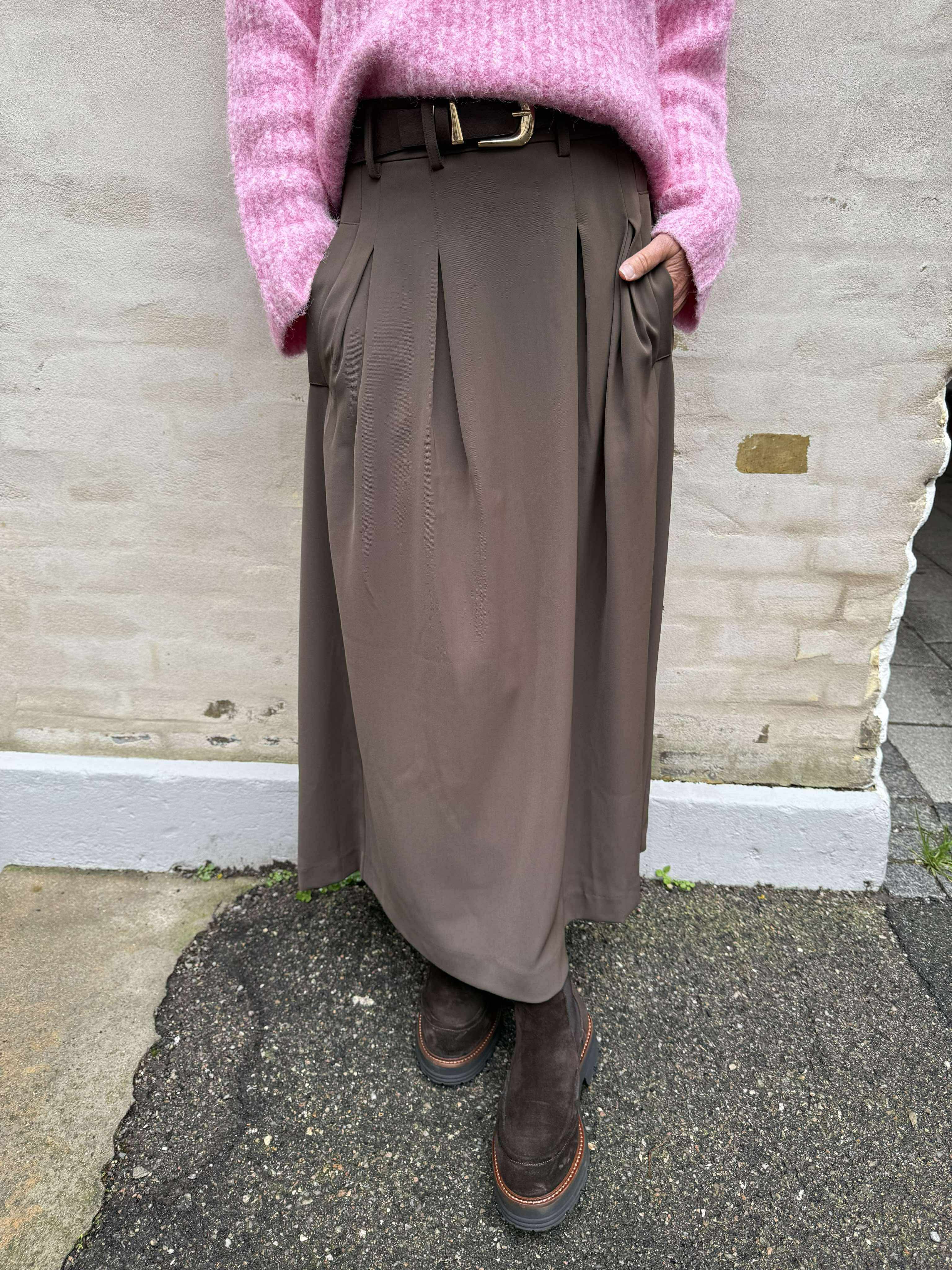 Anya pleat skirt - Mocca