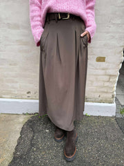 Anya pleat skirt - Mocca