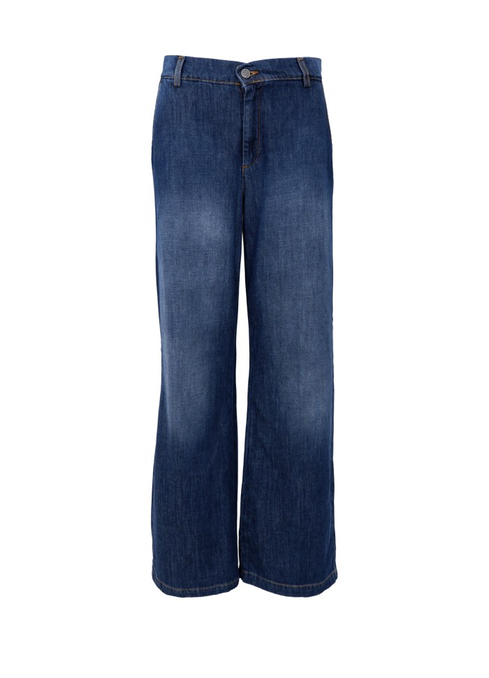 Nettie box pant dark blue wash