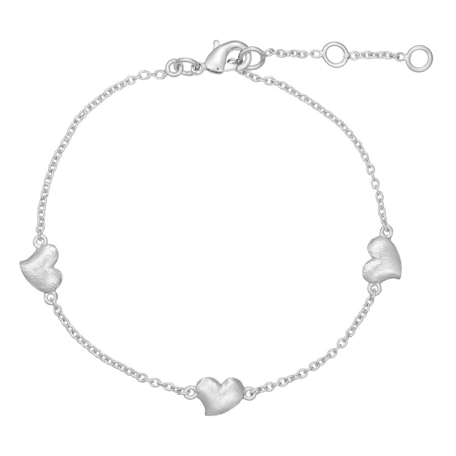 Esmee bracelet w. hearts silver