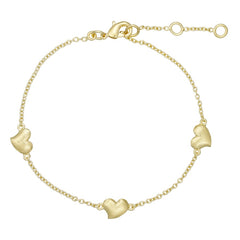 Esmee bracelet w. hearts gold