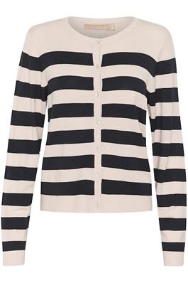 Sabi annemette cardigan black/whitecap stripes