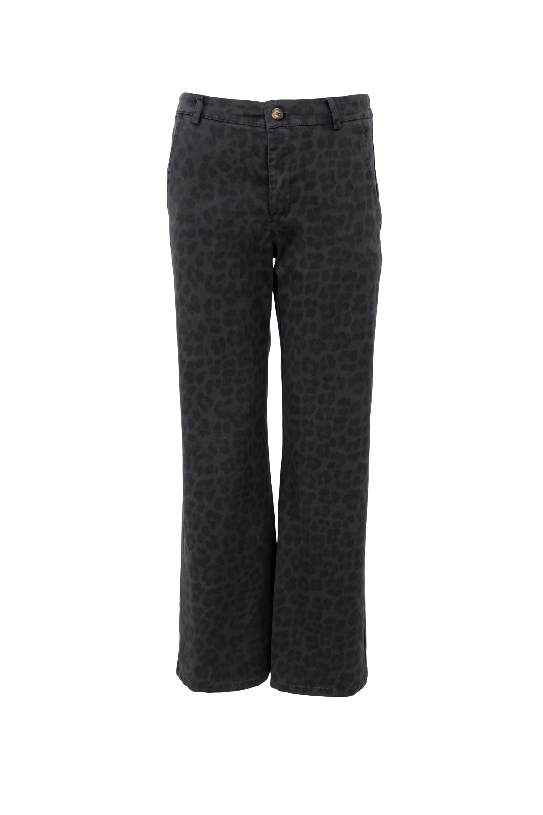 Abbie box stretch pant GREY leopard