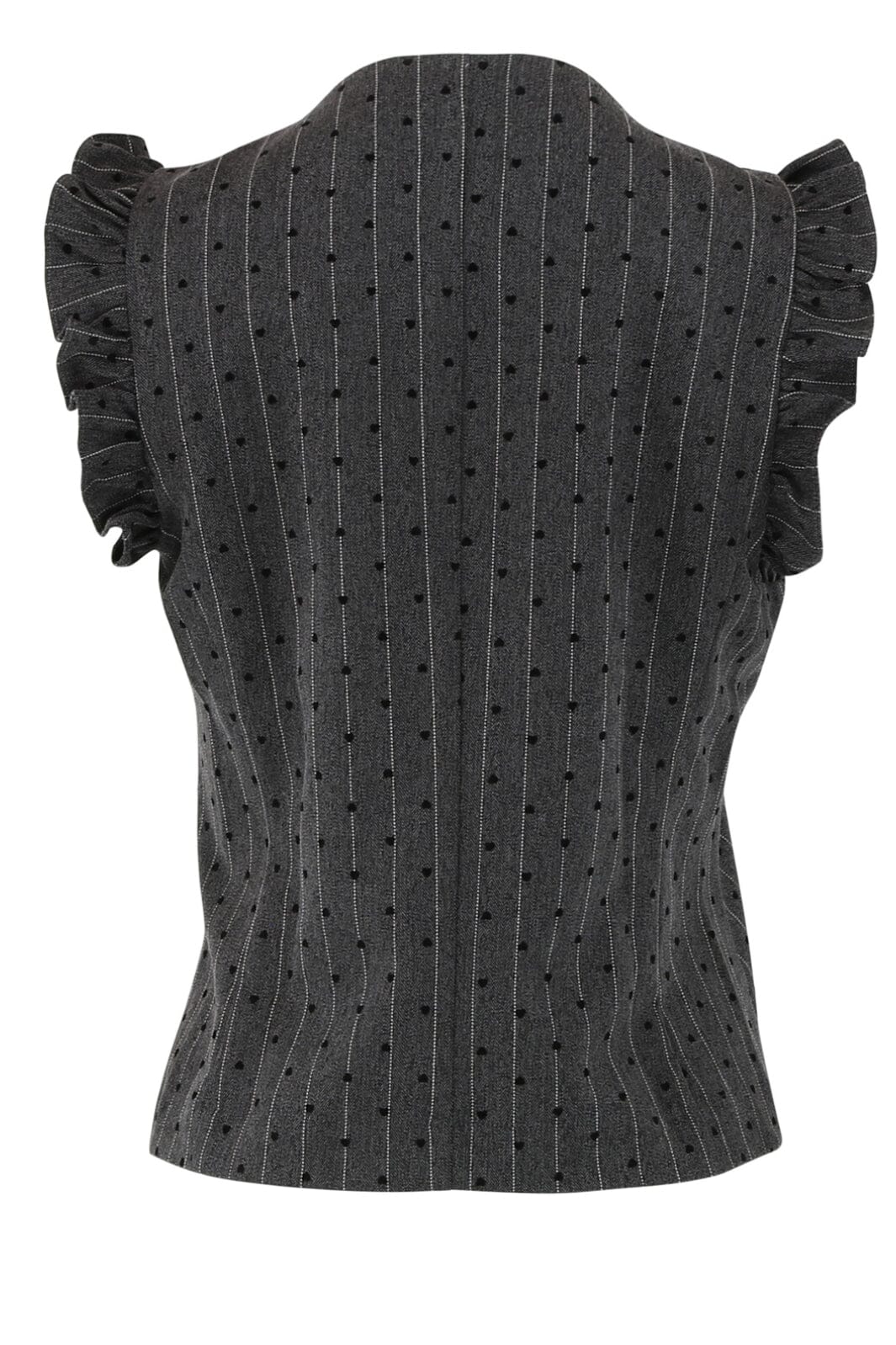 Lydia heart vest grey stripe