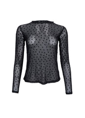 Isole love mesh blouse black heart