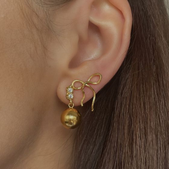 Flow bow earring