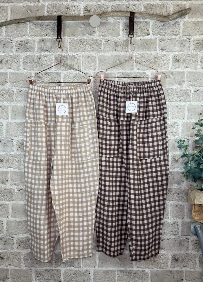 Eisa Linen Pants - Ebano
