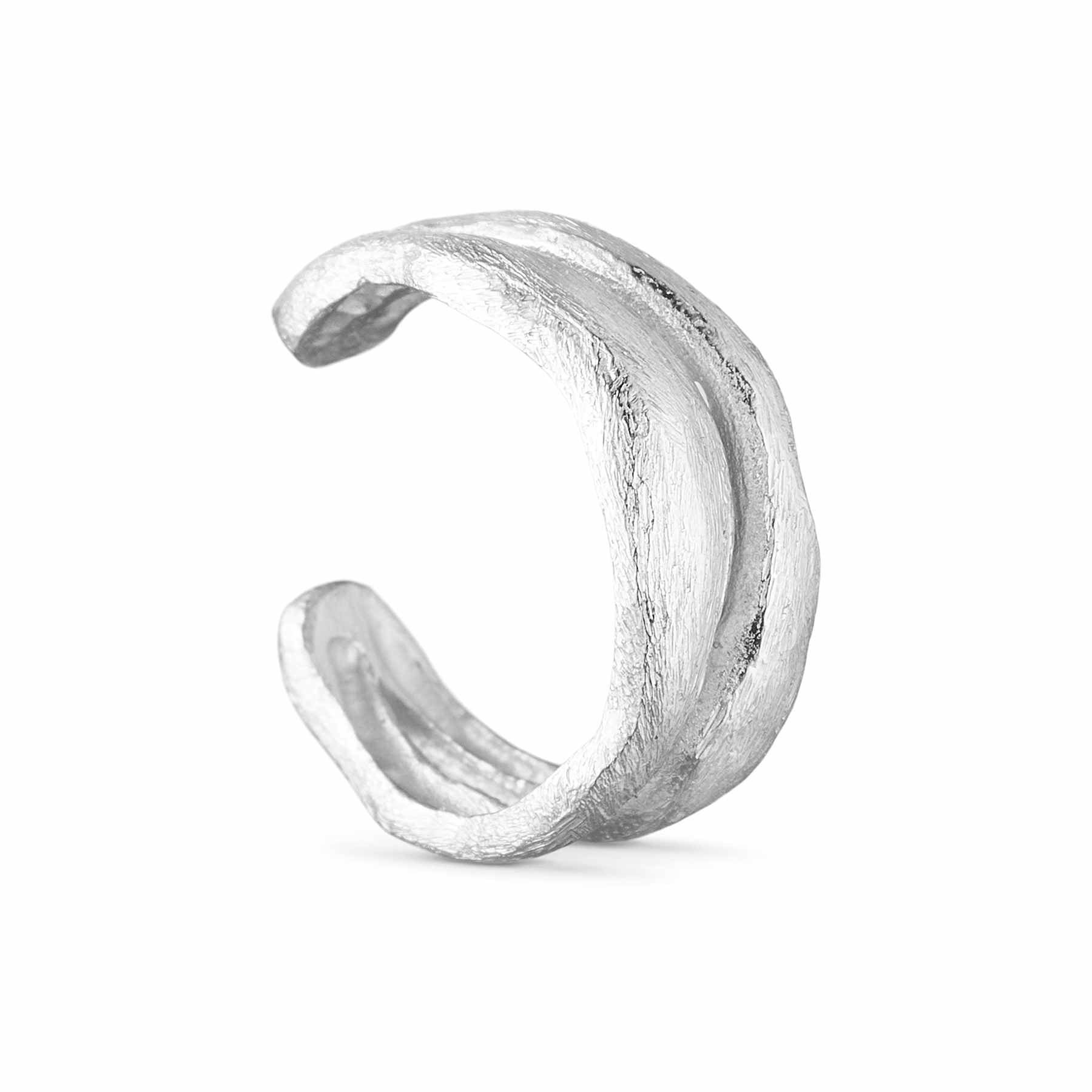 Børstet Ear Cuff - Sølv