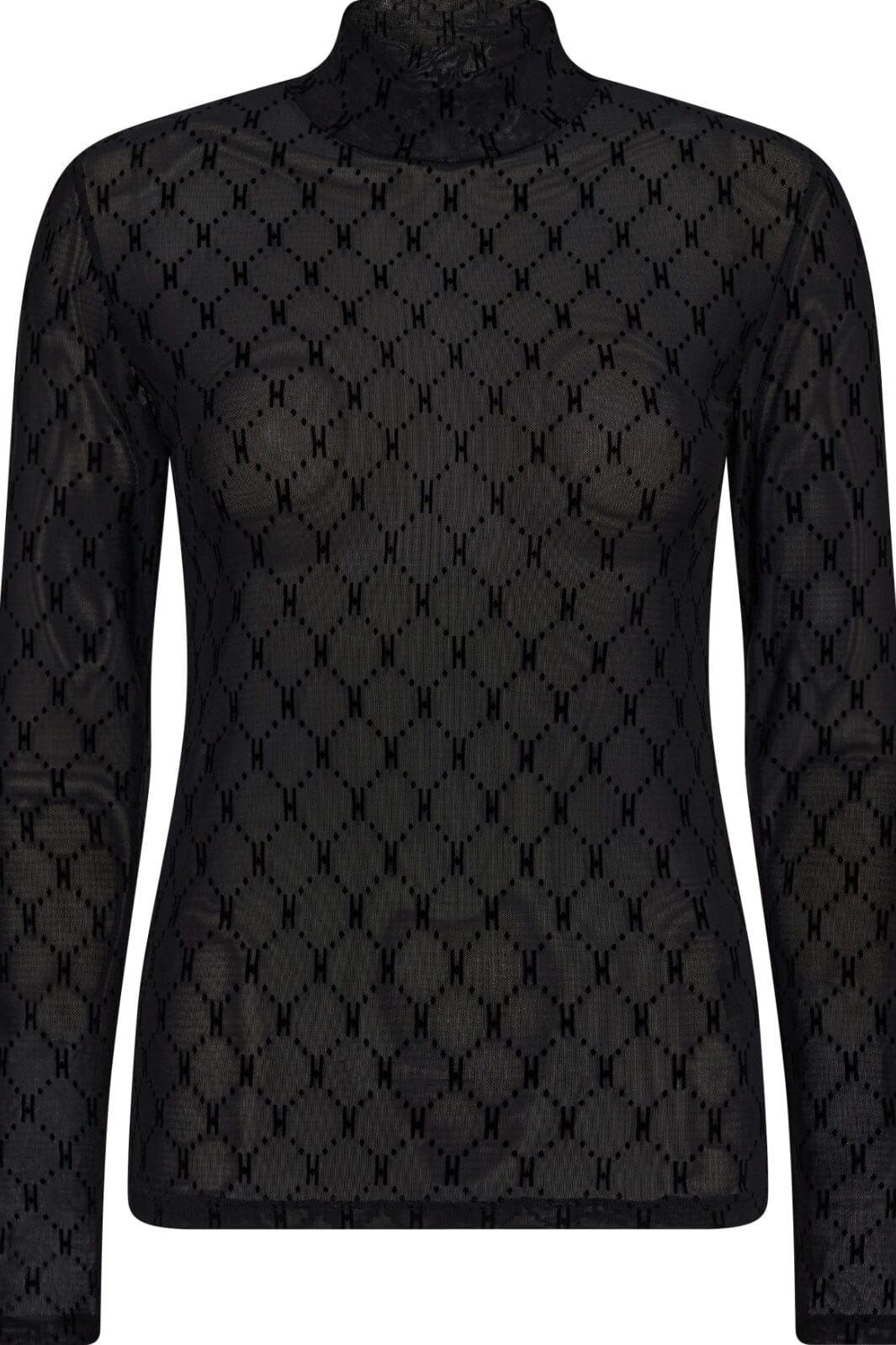 Mesh turtle neck black 315-14