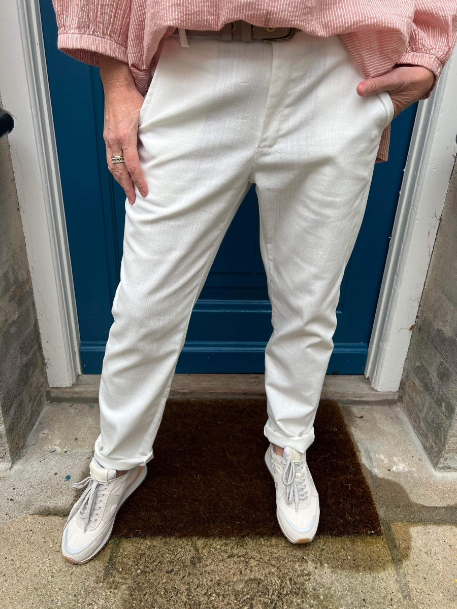 Box pant regular white
