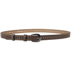 Heart leather belt - Brown