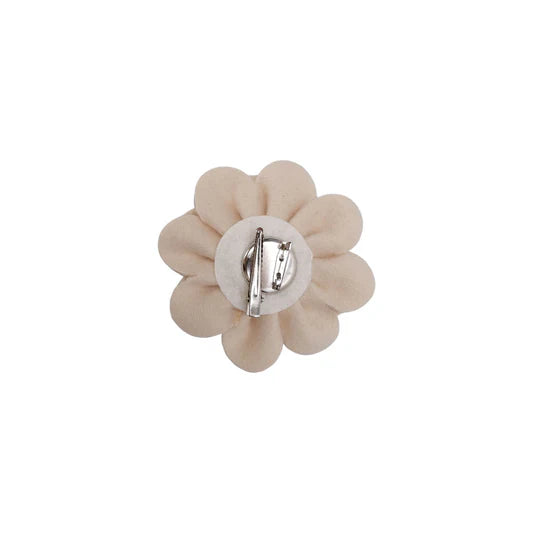 Kita 2 in 1 big flower brooch beige