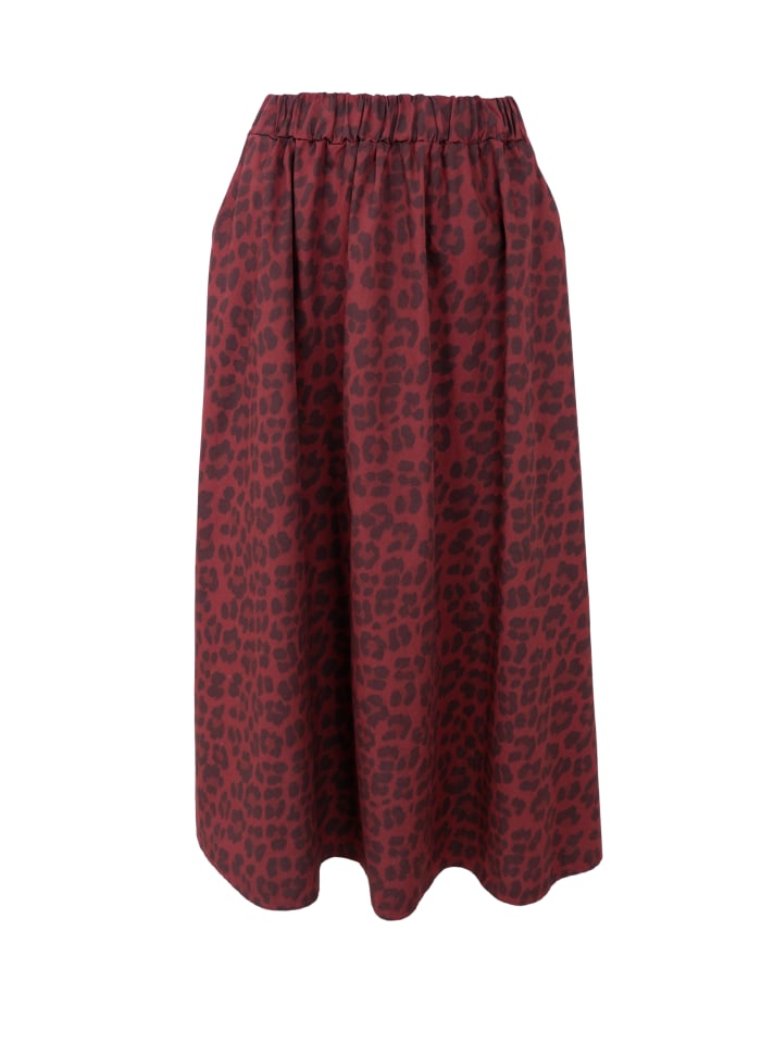 Abbie skirt WINE leopard