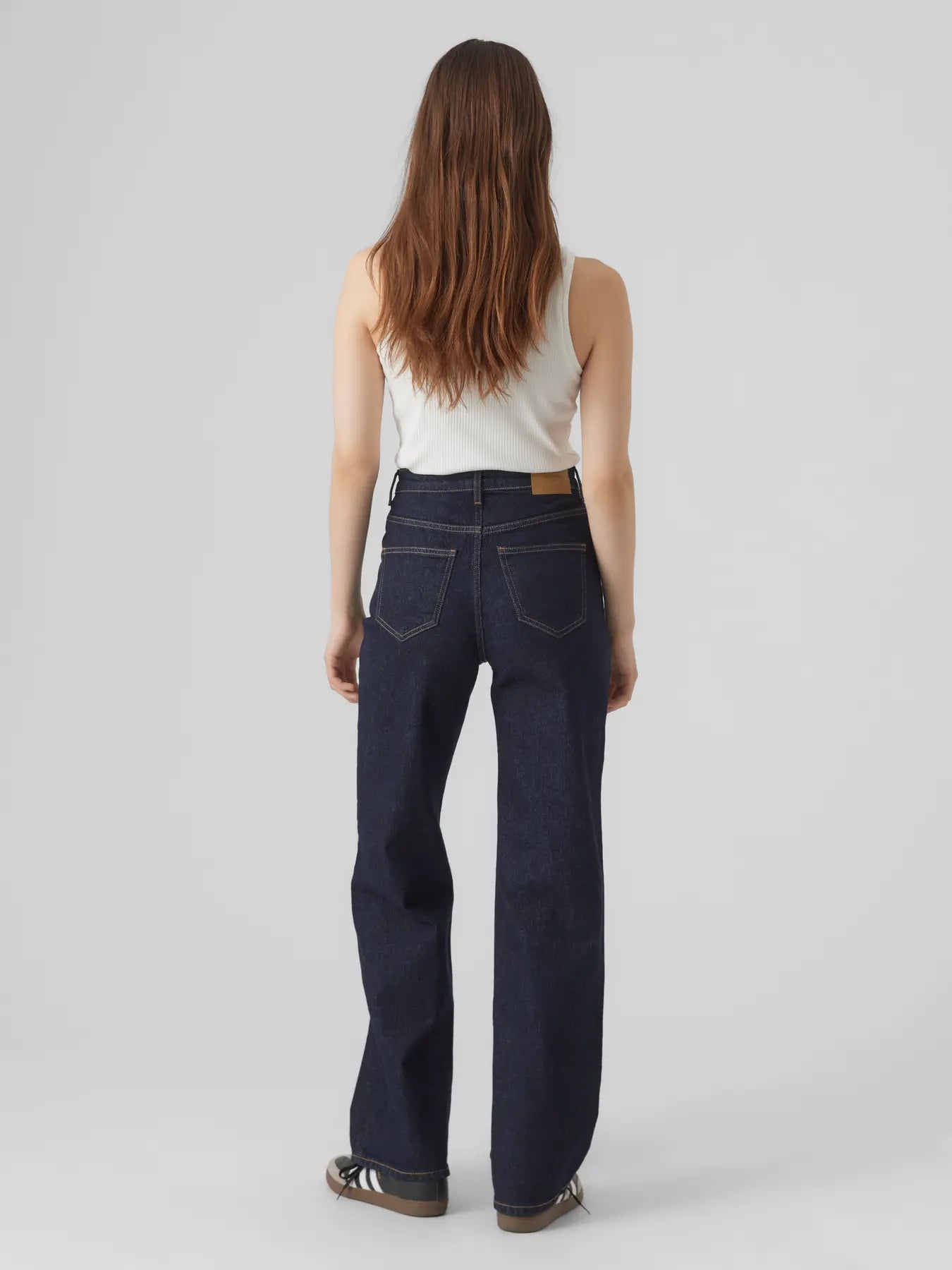 TESSA WIDE JEANS - Dark Blue Denim