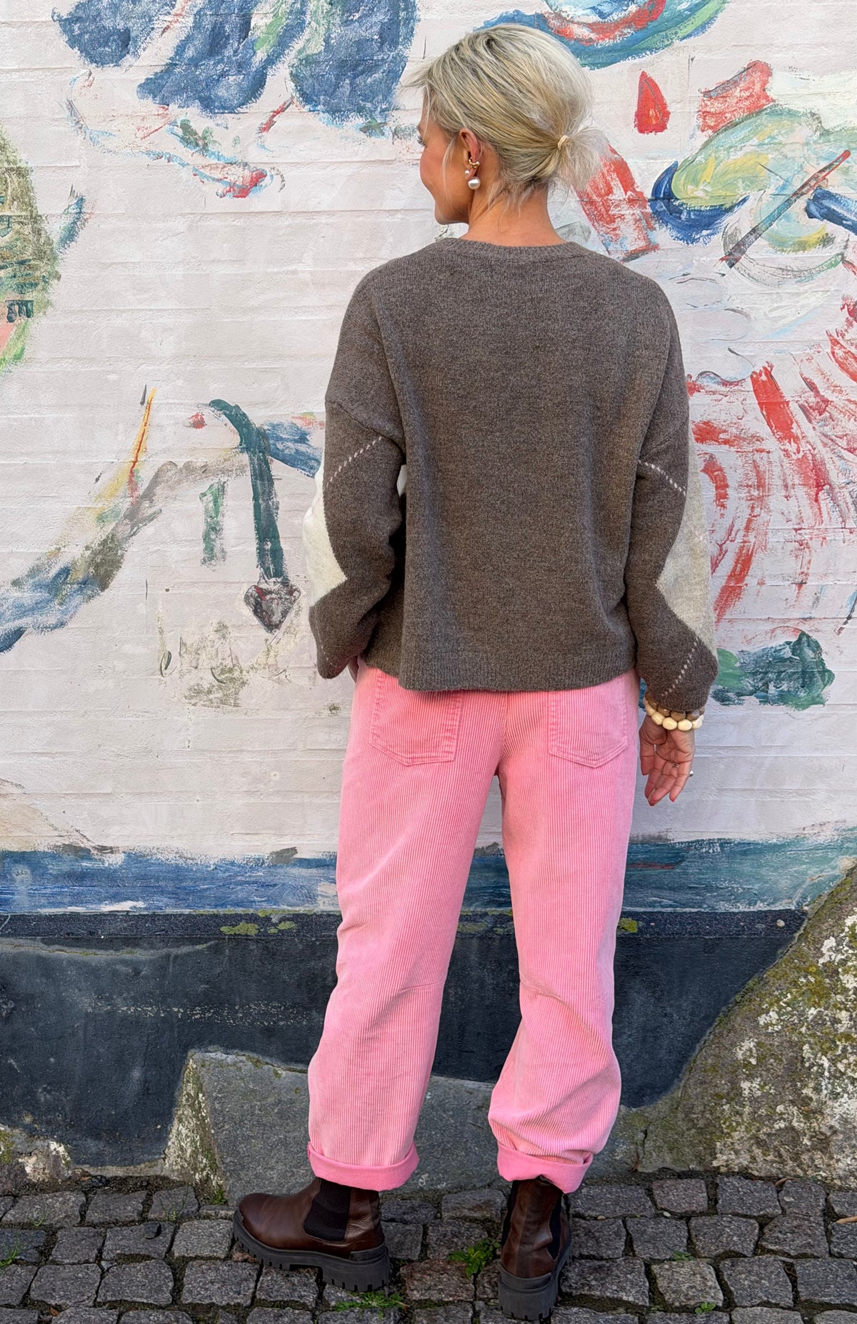 Harline Knit - Brown/Beige/Off White