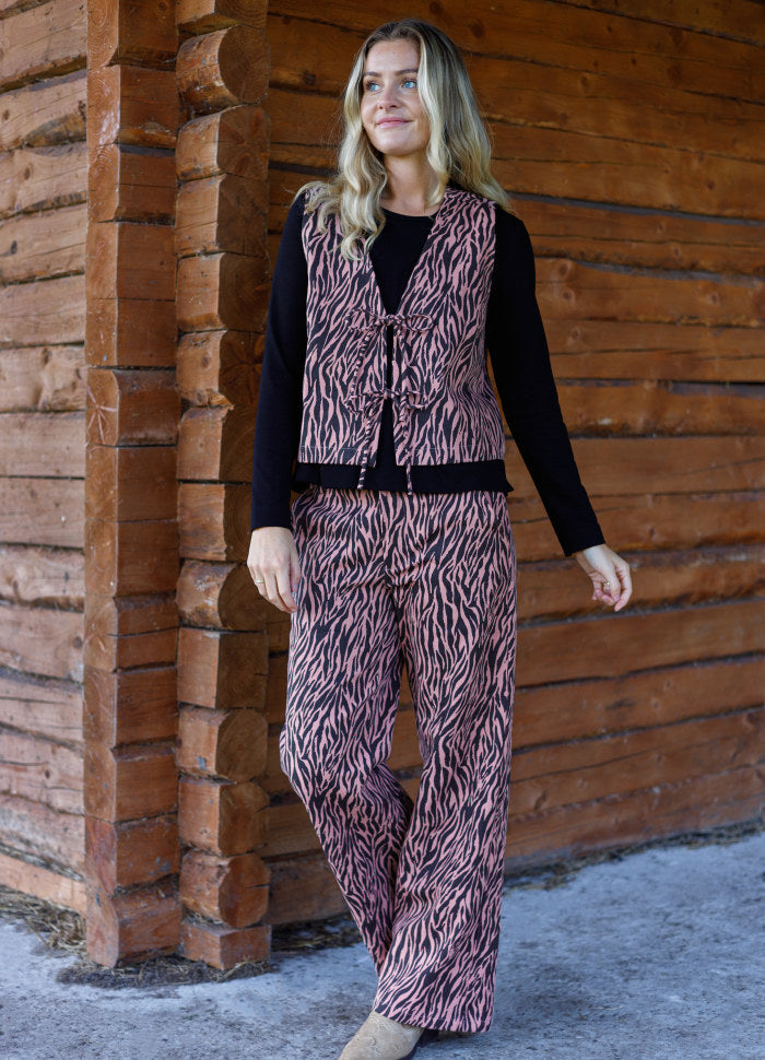 Nikita zebra box pant rose