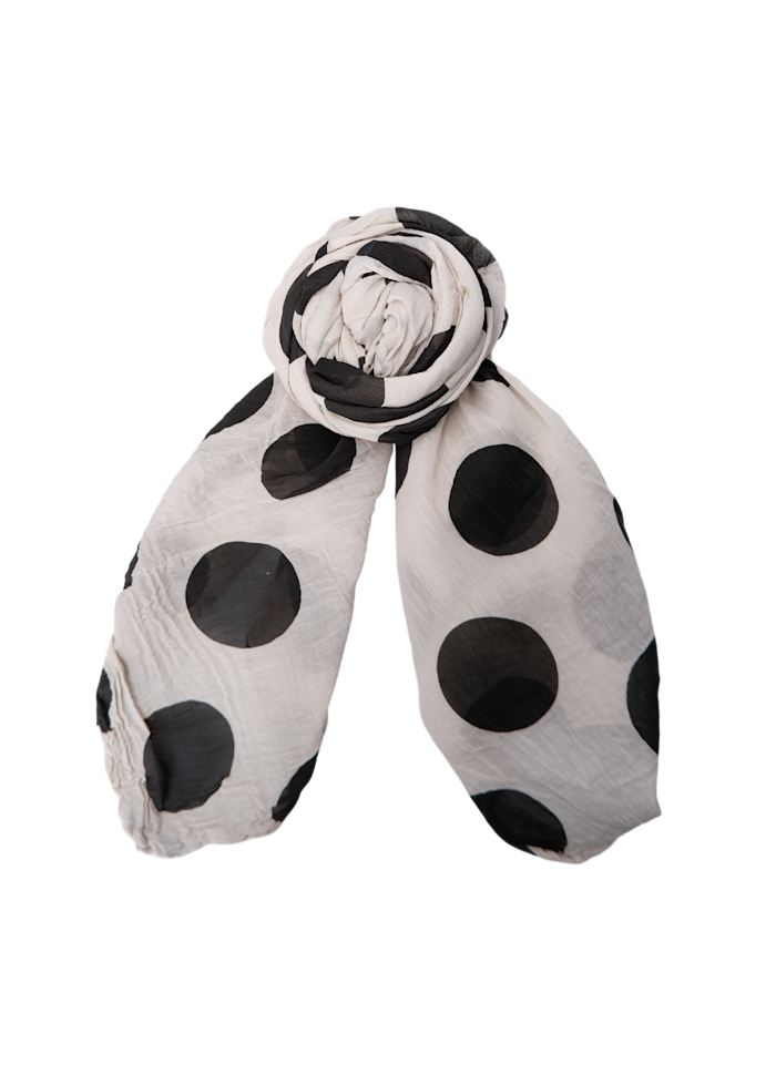 Vera dot scarf offwhite