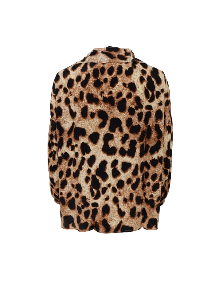 Luna kaftan blouse golden leopard