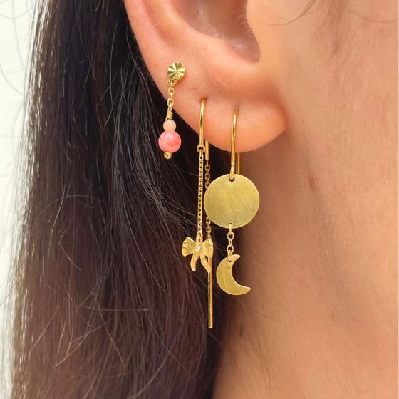 Sun and moon earring