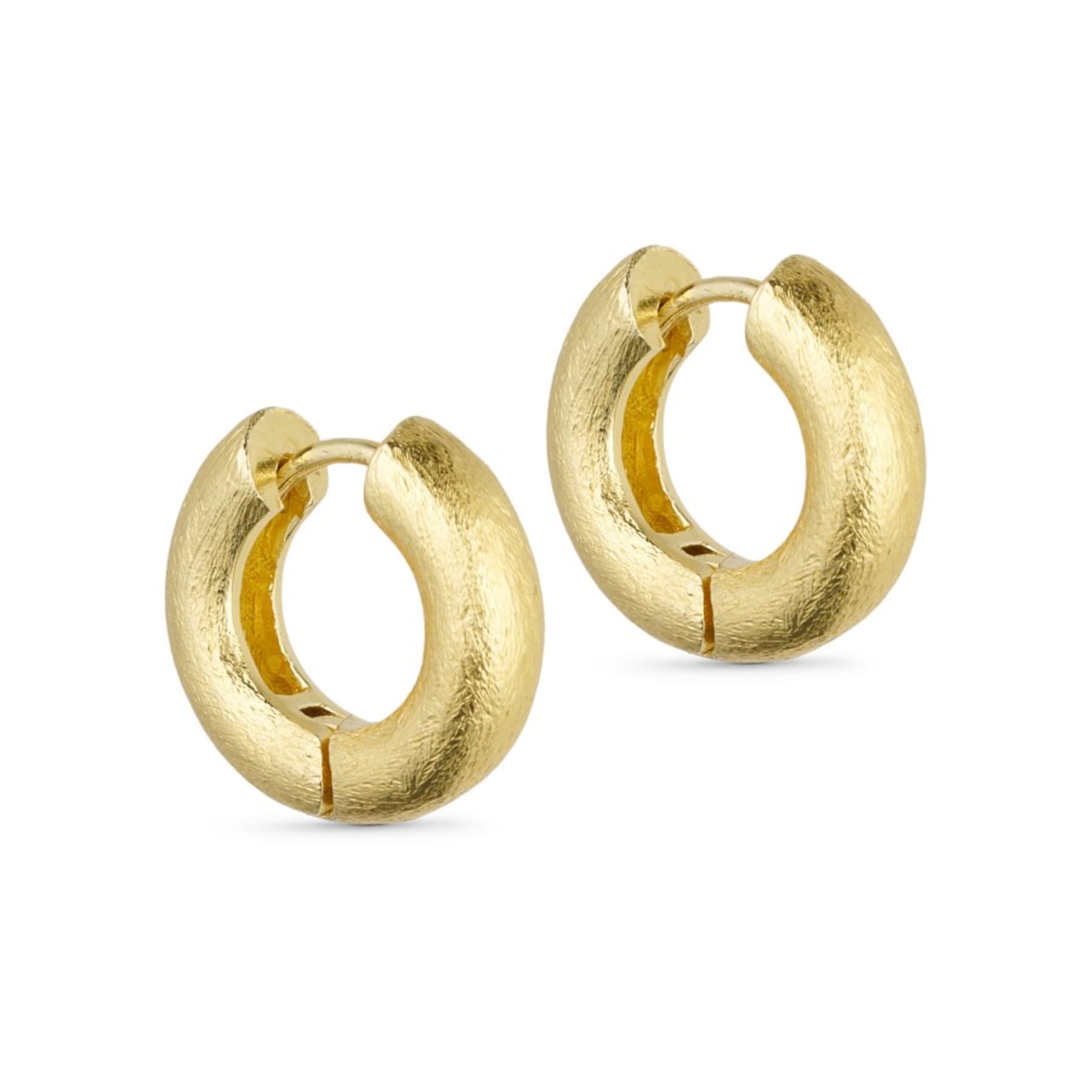 Wide hoop earrings