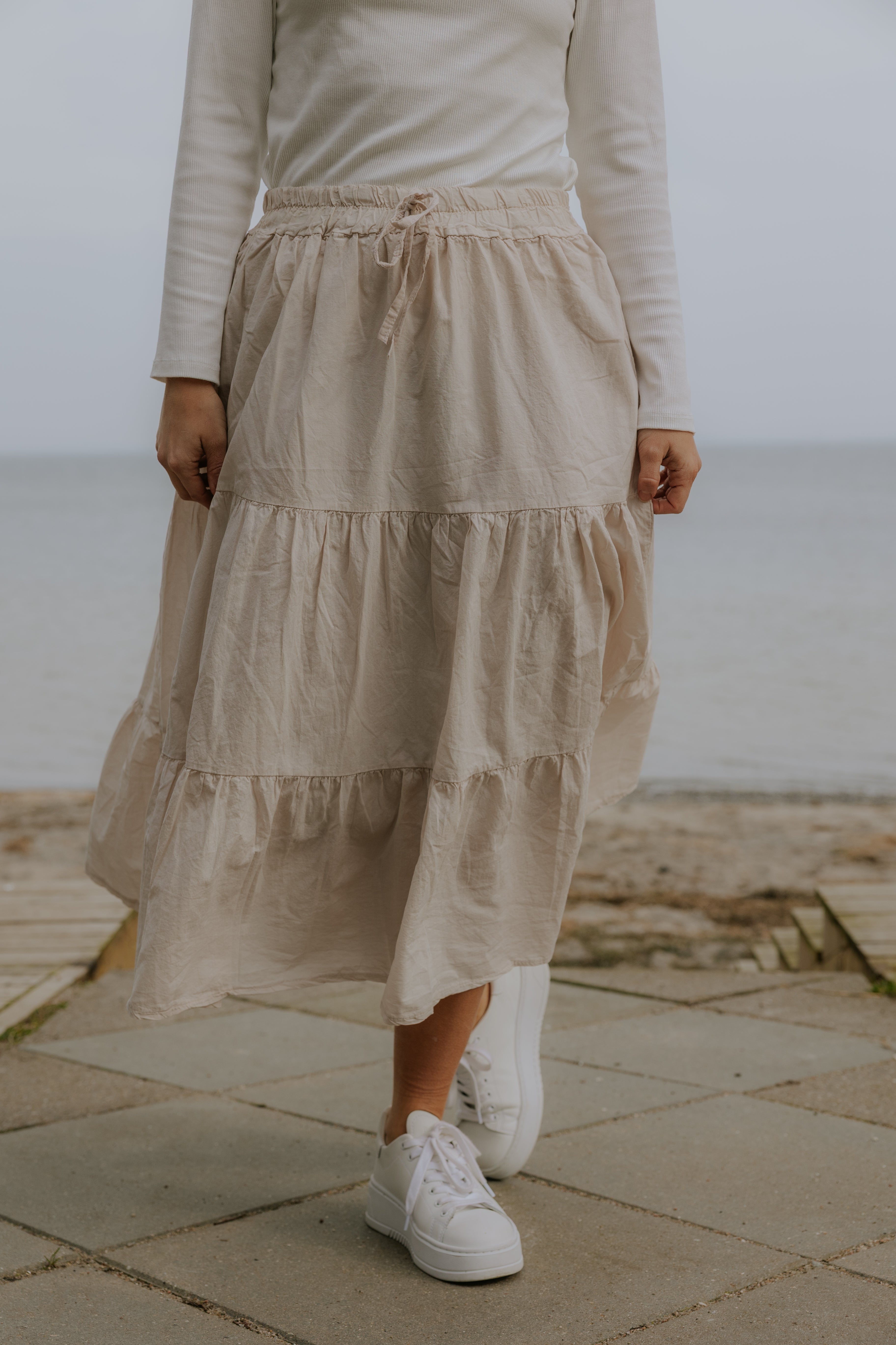 FÖRORDER-Summer Vibe Kjol - Beige