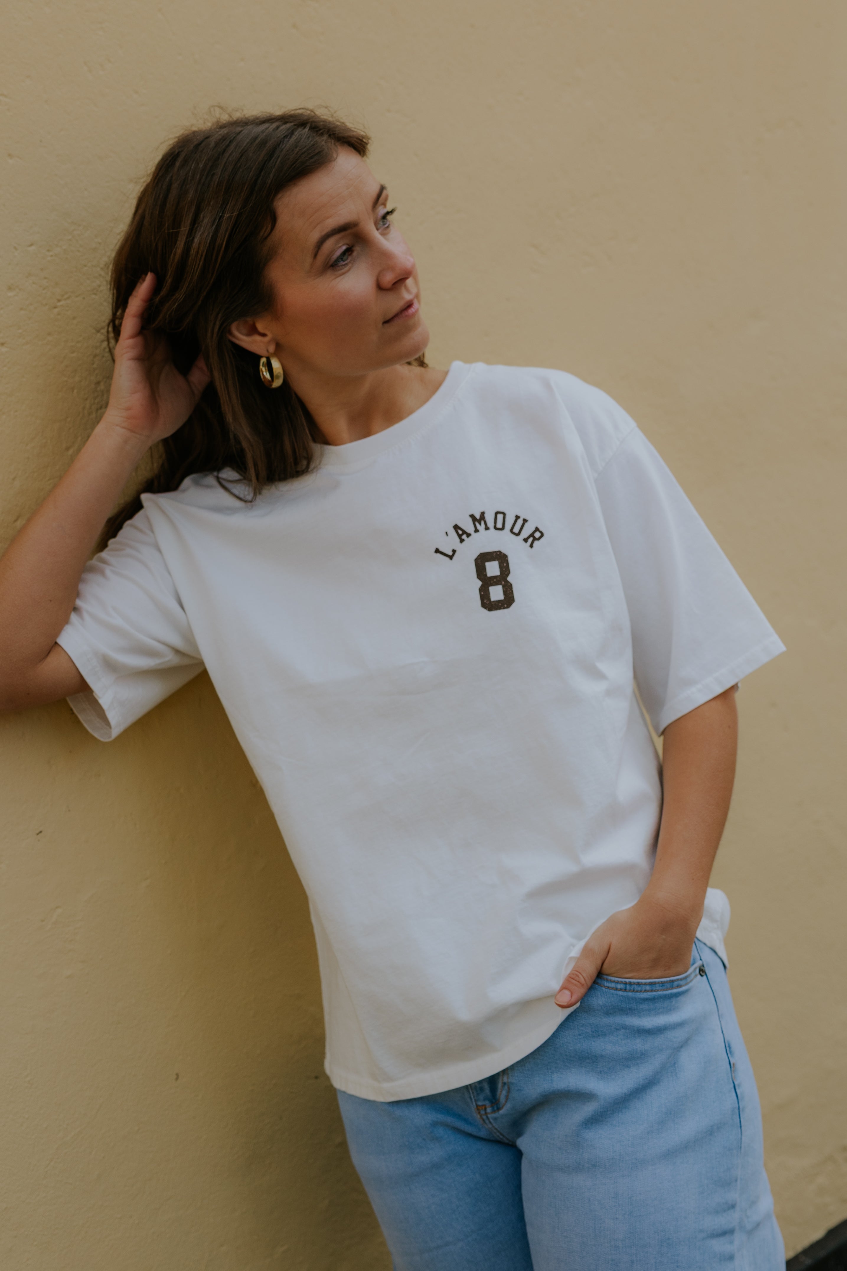 L´Amour Tee - White/Brown