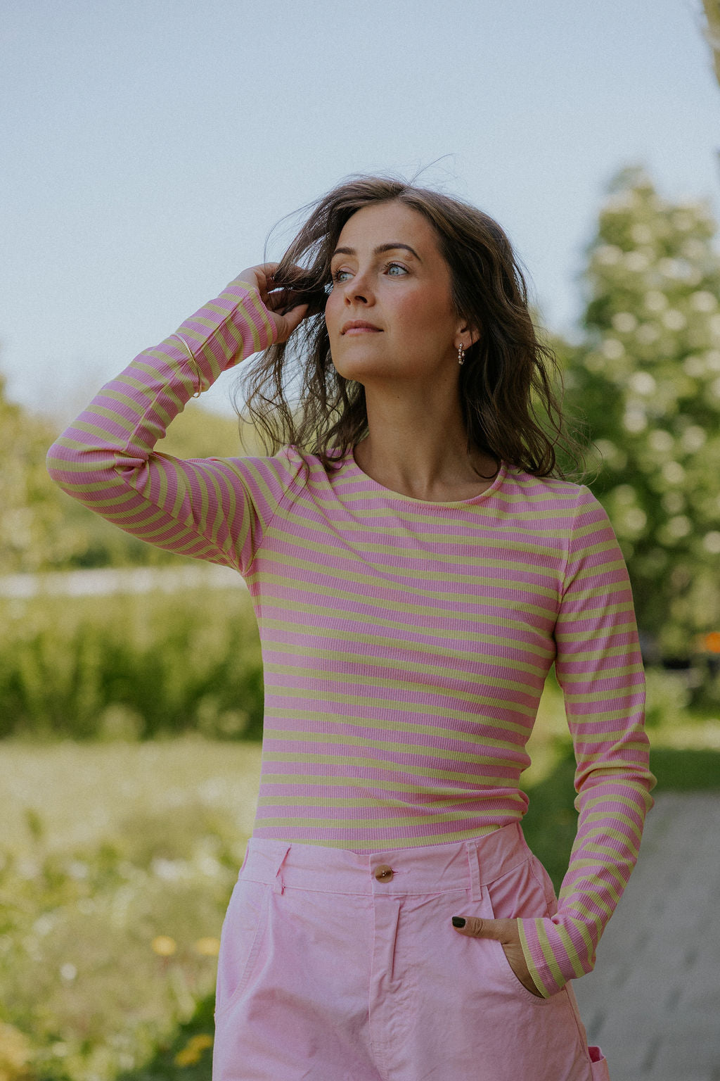 Everyday Stripes Blus - Svart