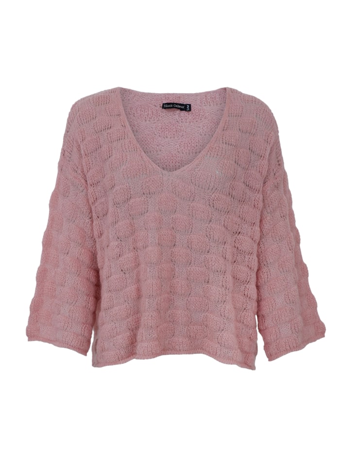 Harris v-neck jumper rose