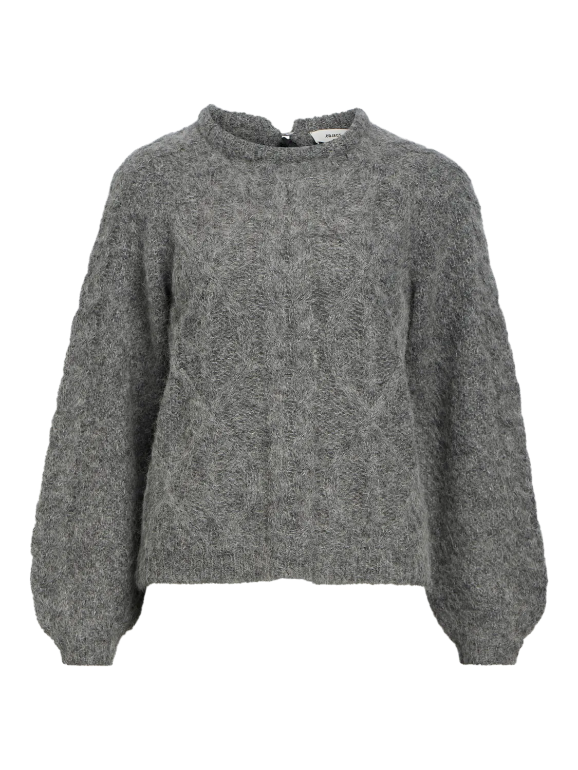 Smilla knit L/S pullover medium grey melange