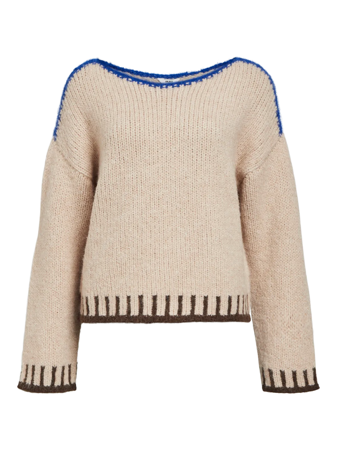 Tallira L/S knit pullover white sand