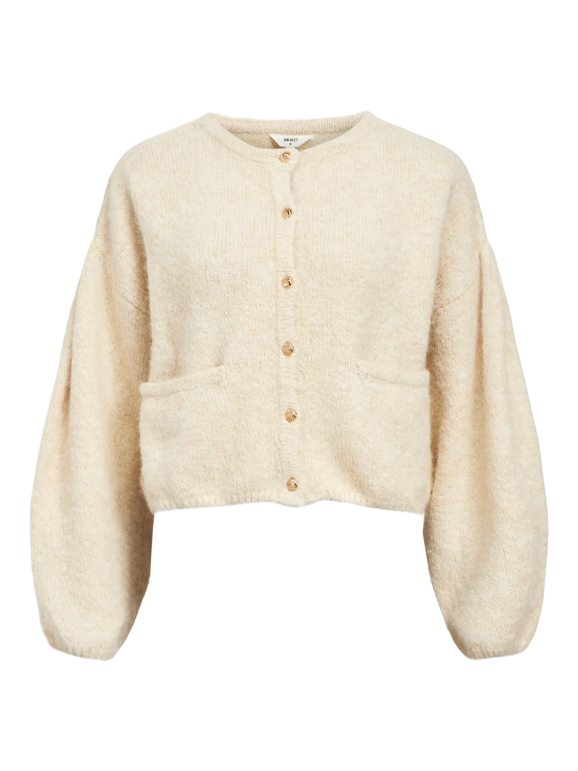 Saggia L/S knit cardigan white sand