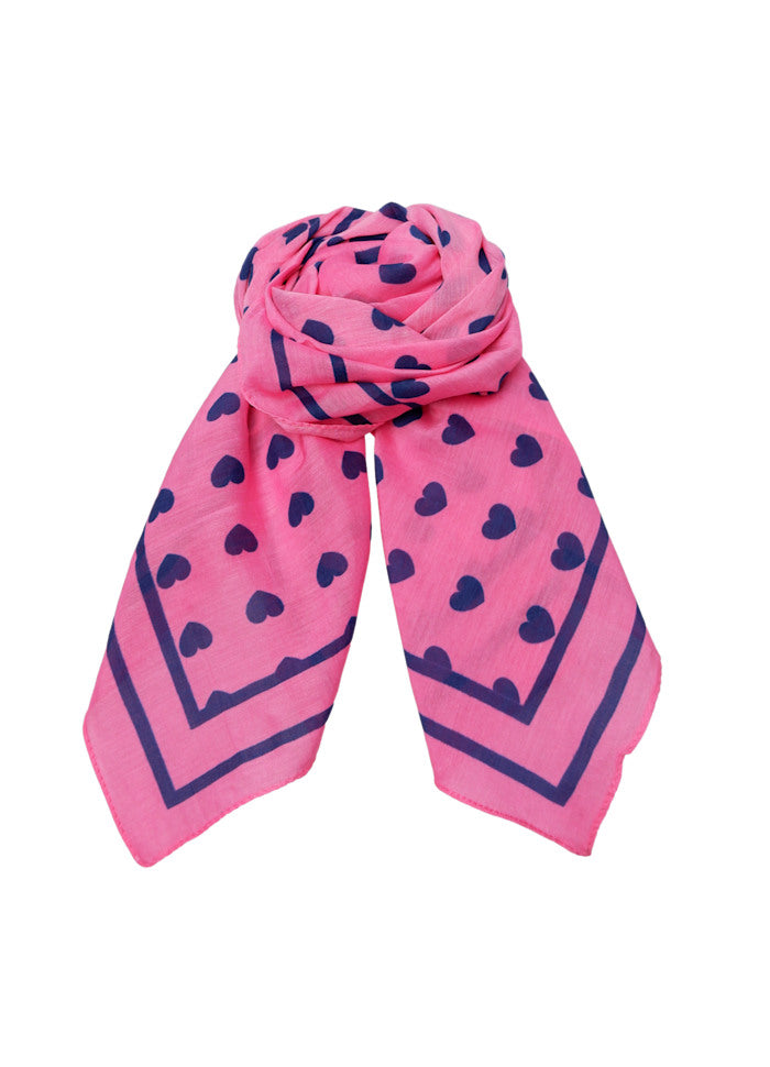 Claudia love mini scarves pink/navy