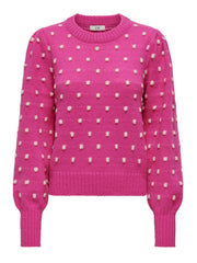 Sigrid life L/S knit dot rose violet