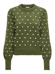 Sigrid life L/S knit dot winter moss