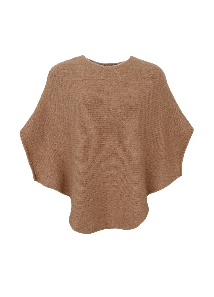 Pella boucle poncho latte