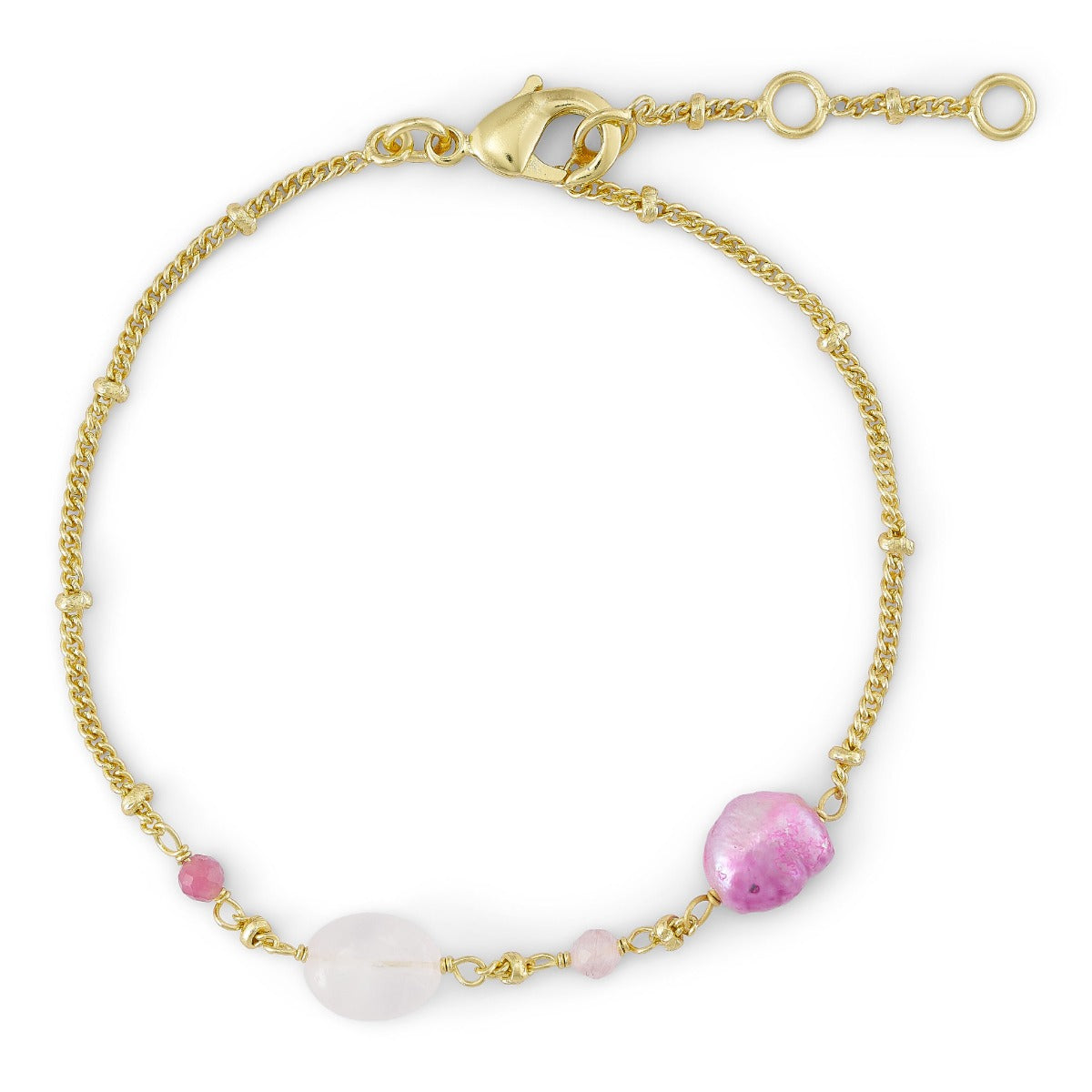 Pure by nat bracelet with purple pearls