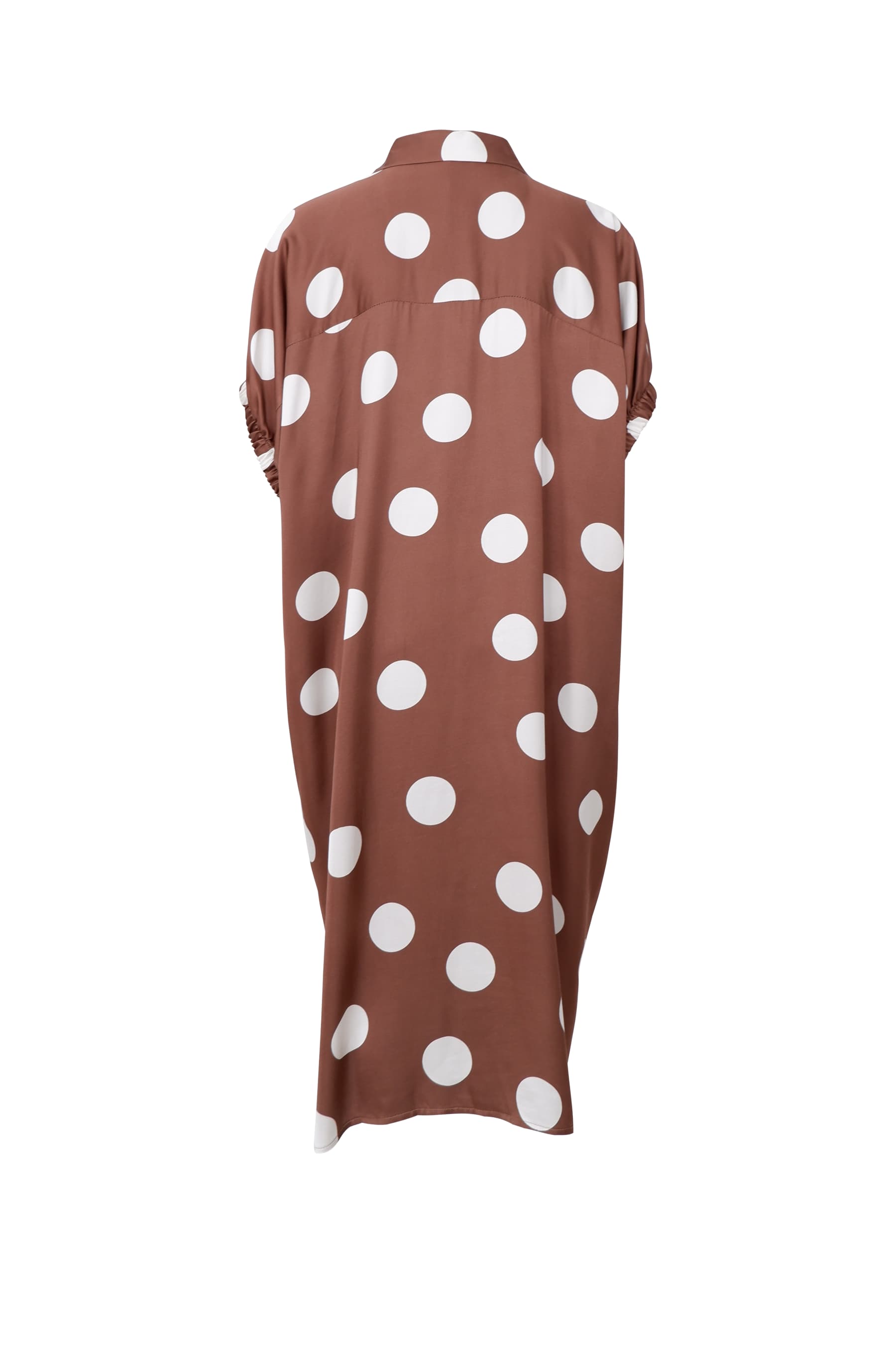 MABEL satin dress - Mocca Dot
