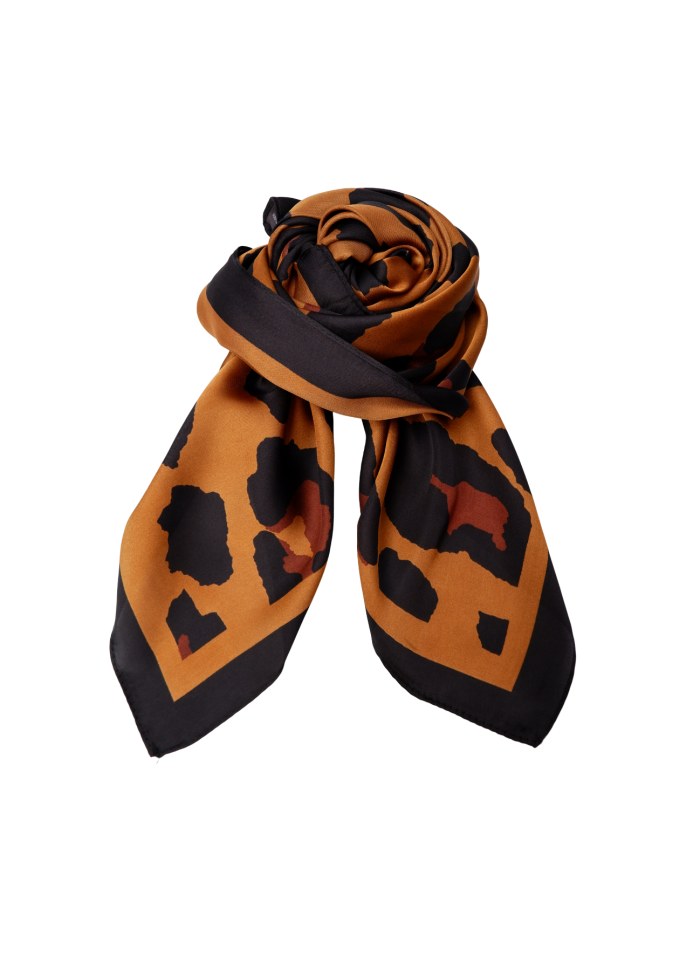 Lexie mini scarf camel leo