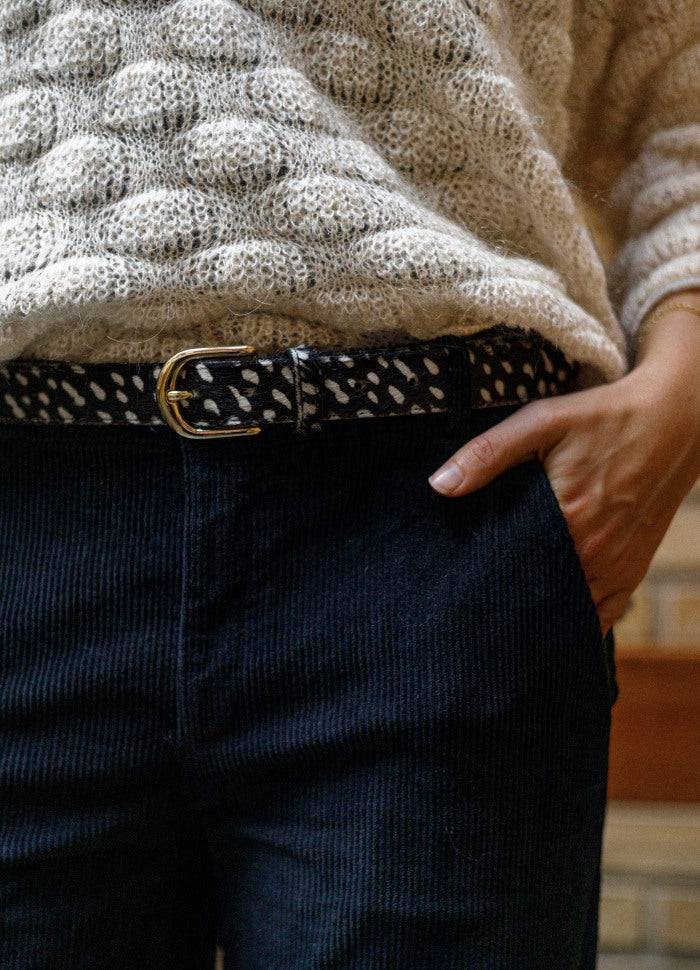 Blissa belt black dotted