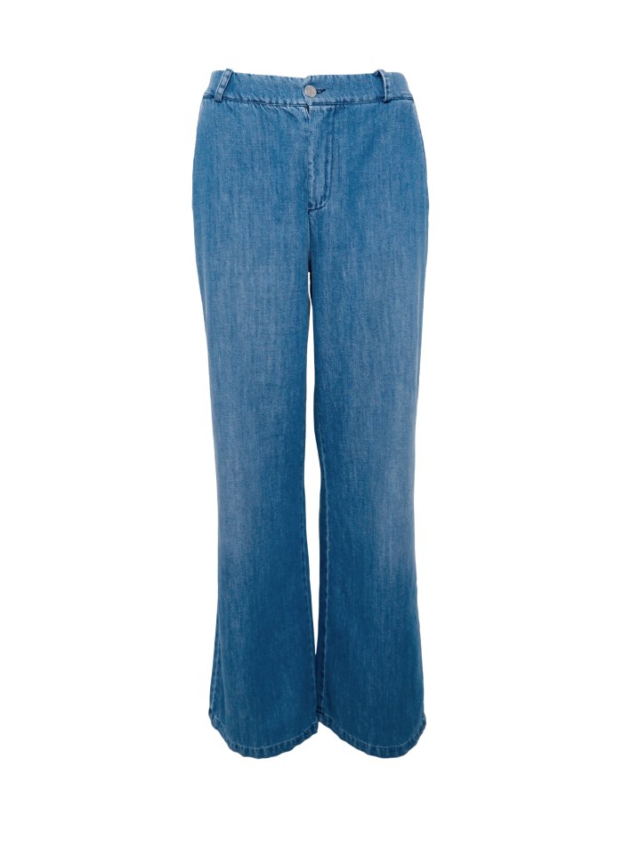 Nettie box jeans mid blue wash