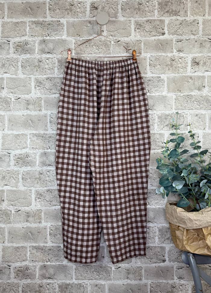 Eisa Linen Pants - Ebano