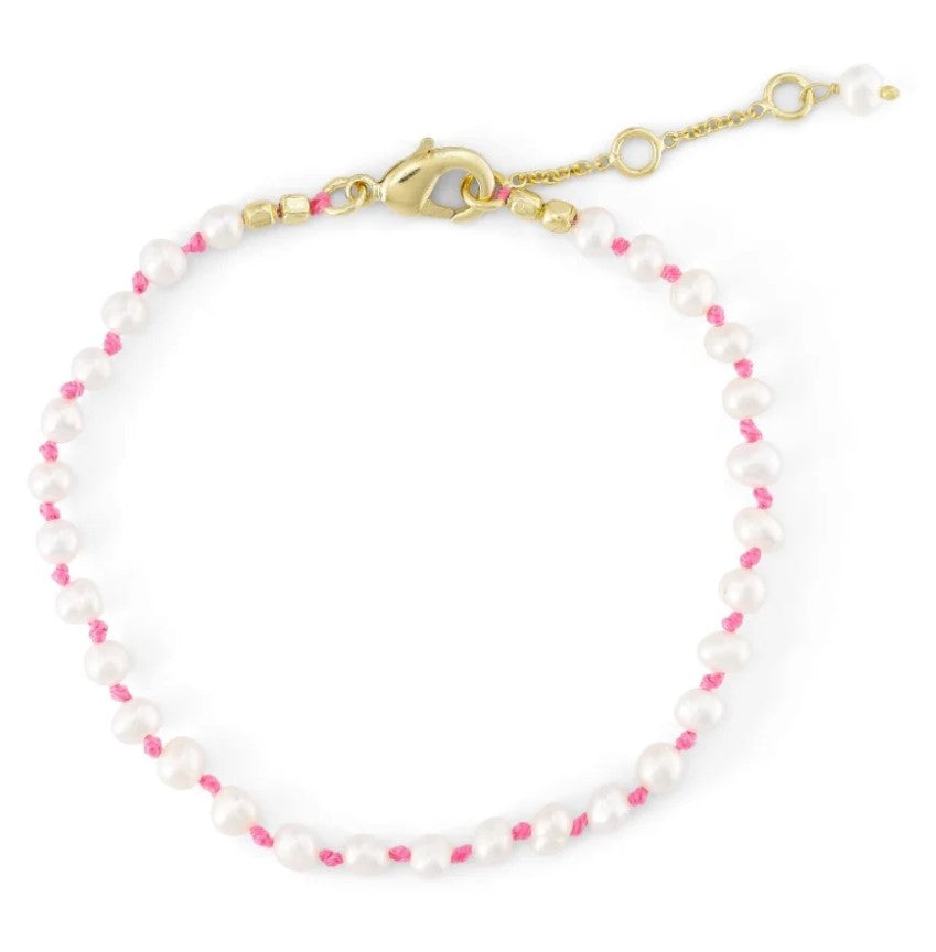 Pure by nat bracelet pink with pearls