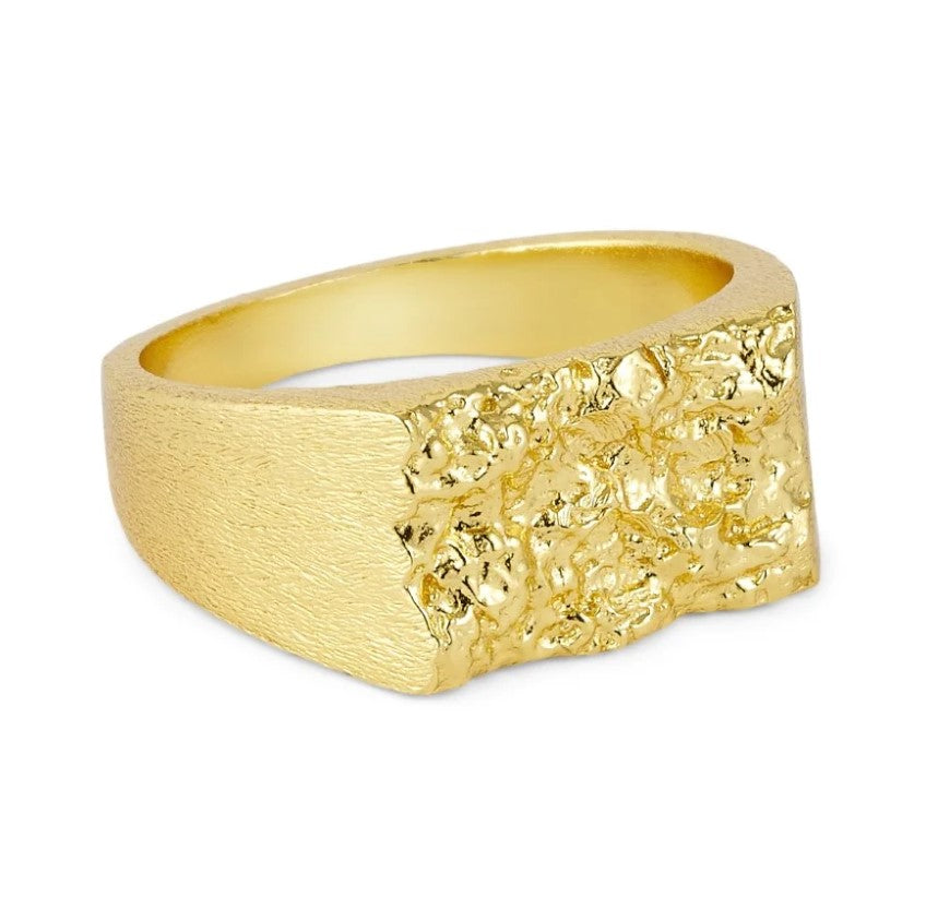 Pure by nat square signet ring foil