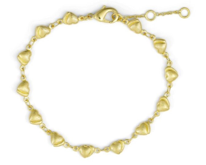 pure by nat chain bracelet with hearts