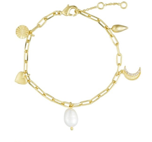 Pure by nat Bracelet w. pendant and pearl