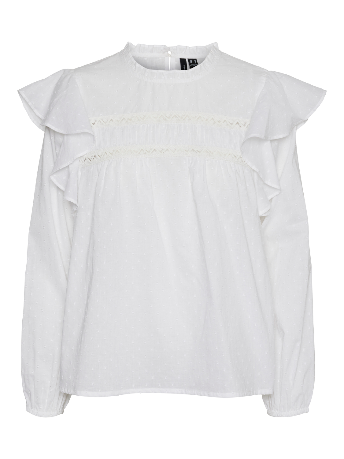 Trine lace blouse snow white