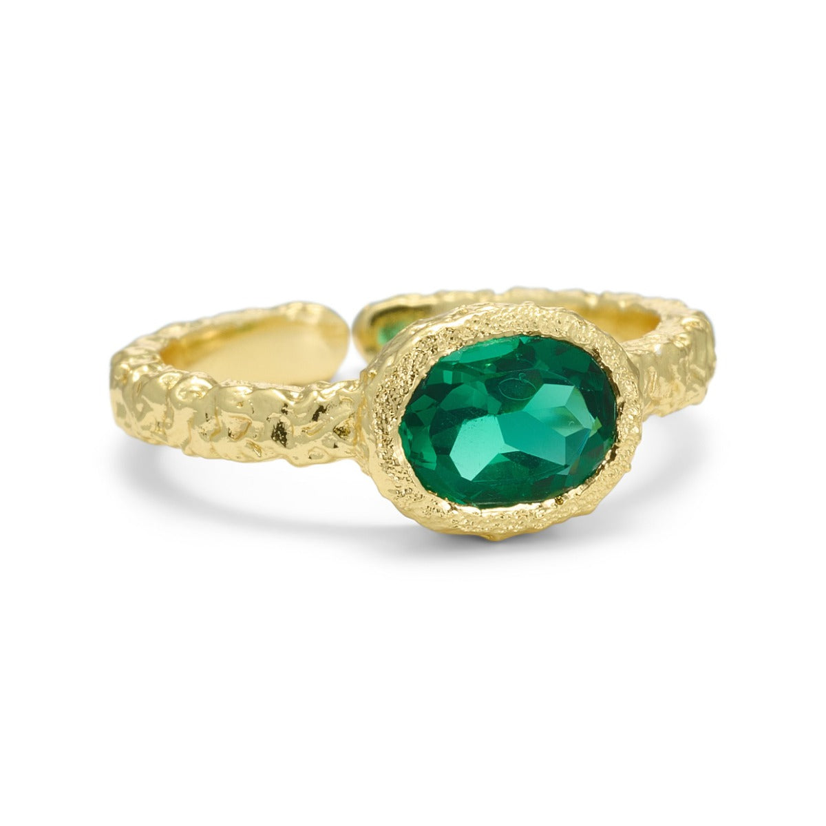 PBN foil ring green stone