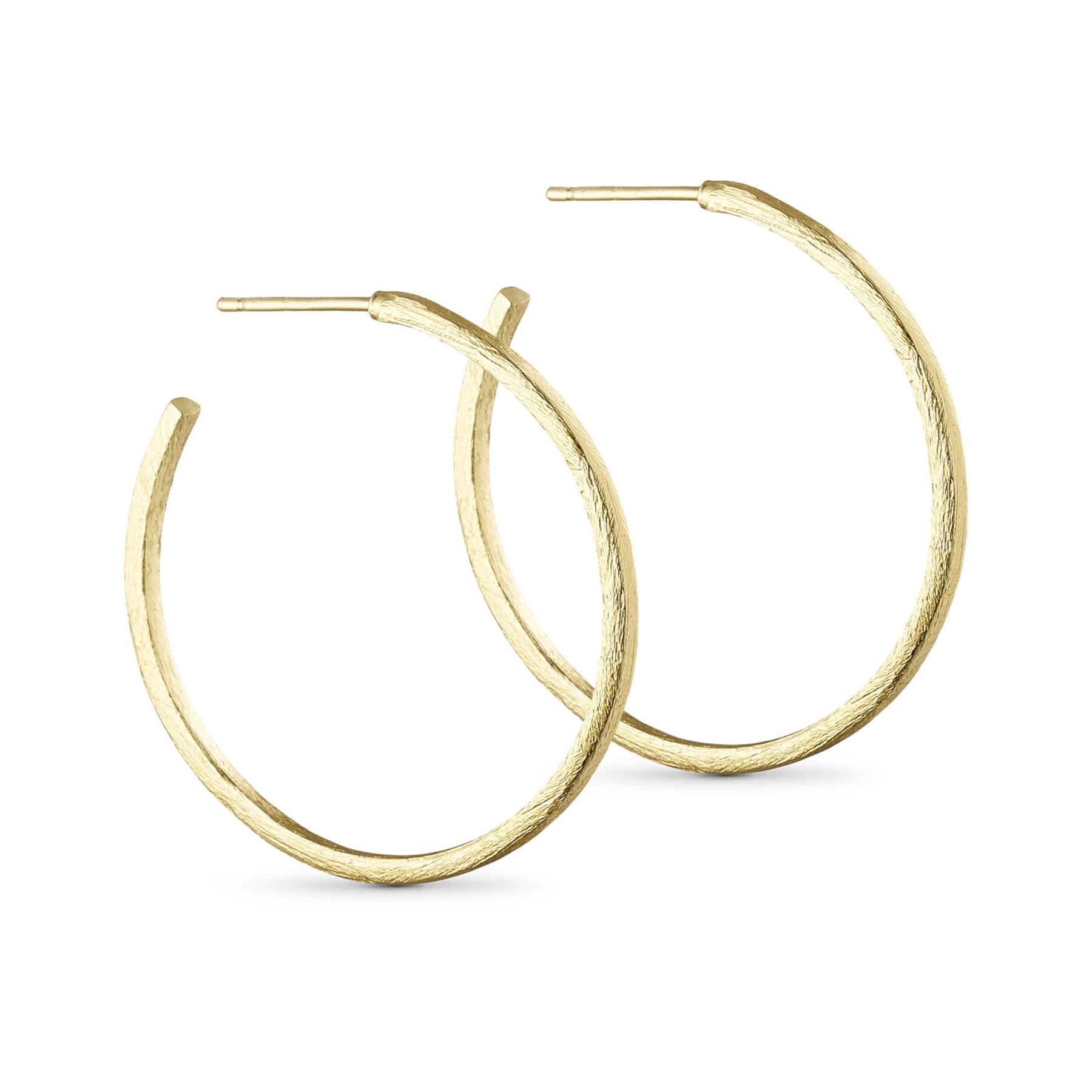 Small brushed hoops