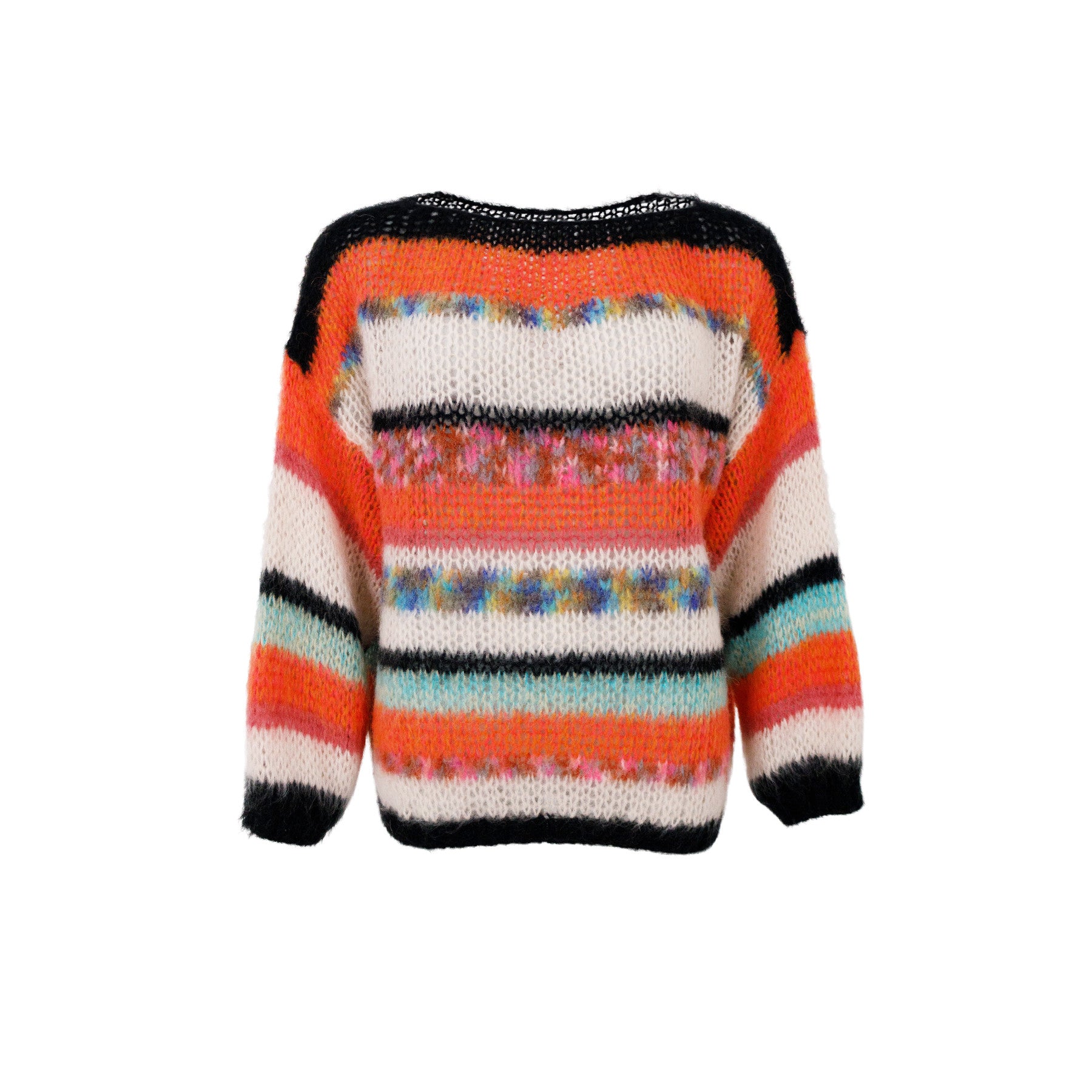 Adria multi striped jumper orange mix